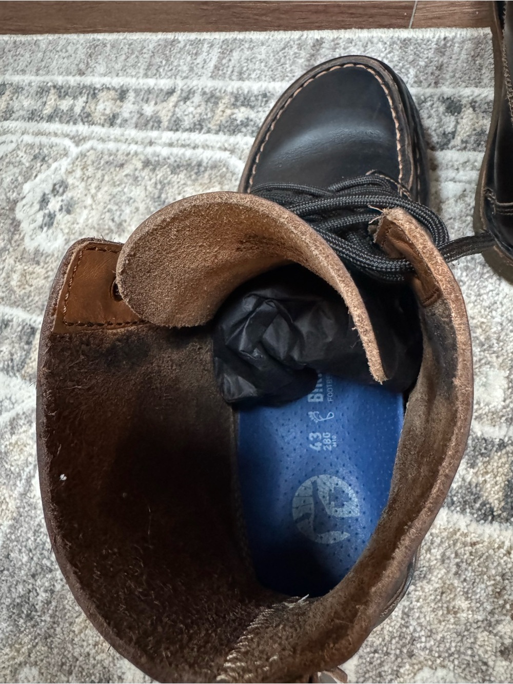 Birkenstock Birmingham Moc Black Leather Lace-Up Boots - Picture 3 of 13